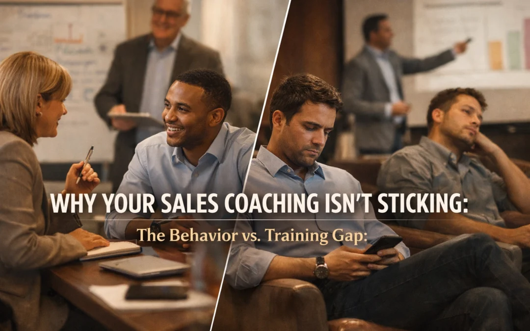 Your Sales Coaching Isn’t Sticking (And It’s Costing You Money): The Behavior vs. Training Gap